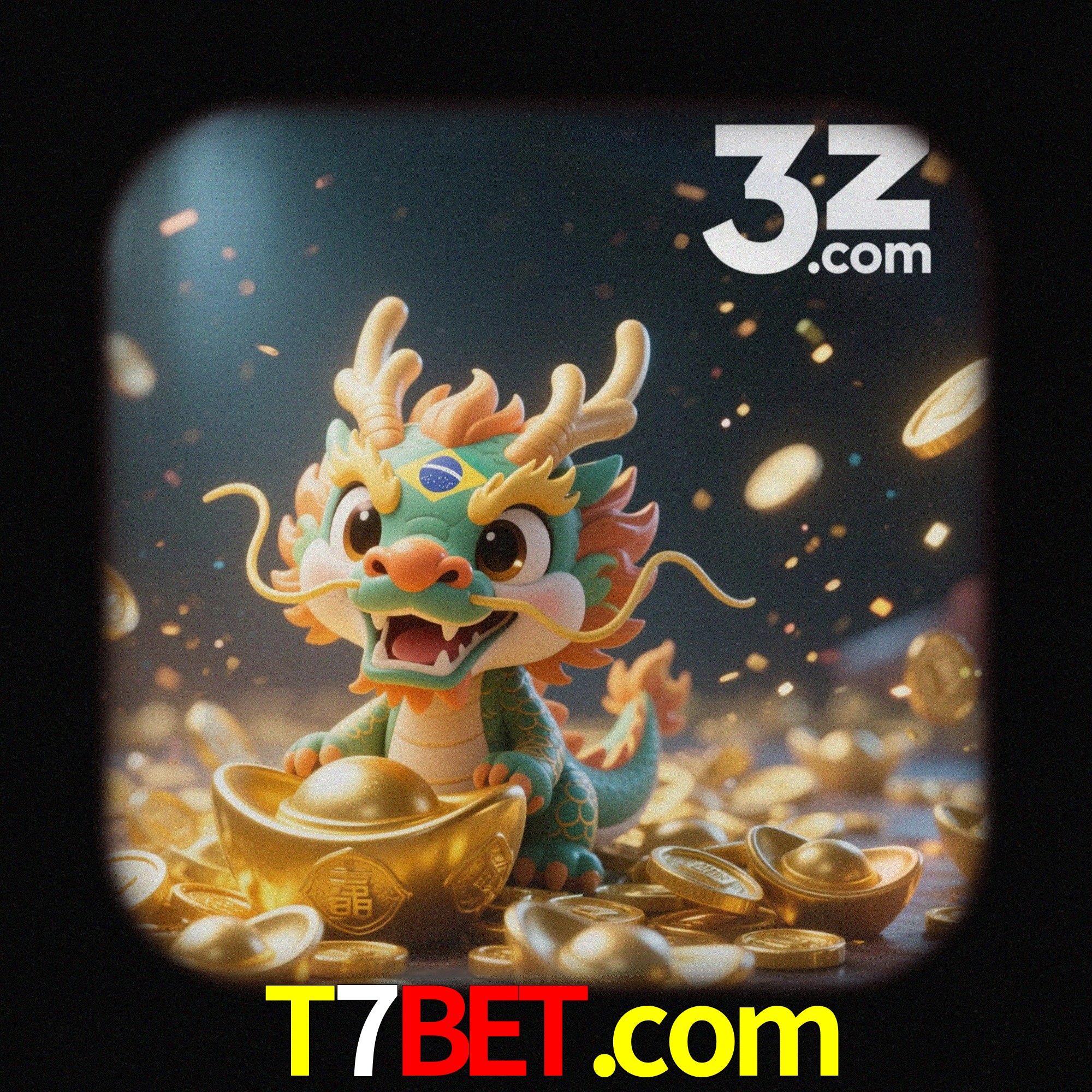 Slot machine 3D icon with number 7 and 1